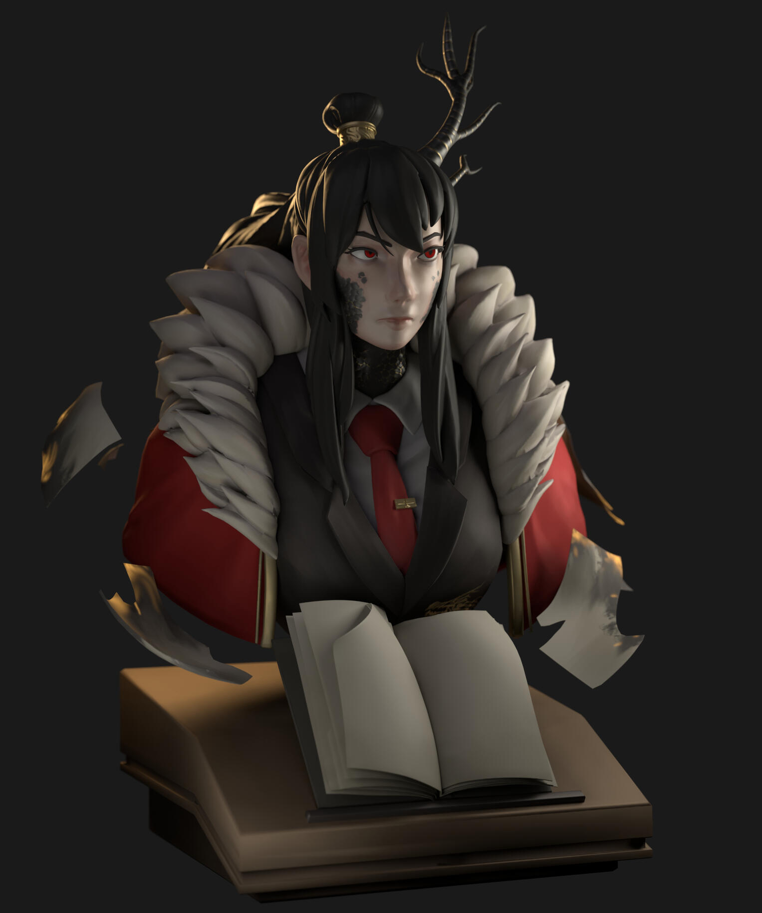 Xiao Bust Sculpt (Library of Ruina)